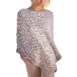 Barefoot Dream NWT Cozychic Ultra Lite Ocean Breeze Faded Rose Animal Poncho
